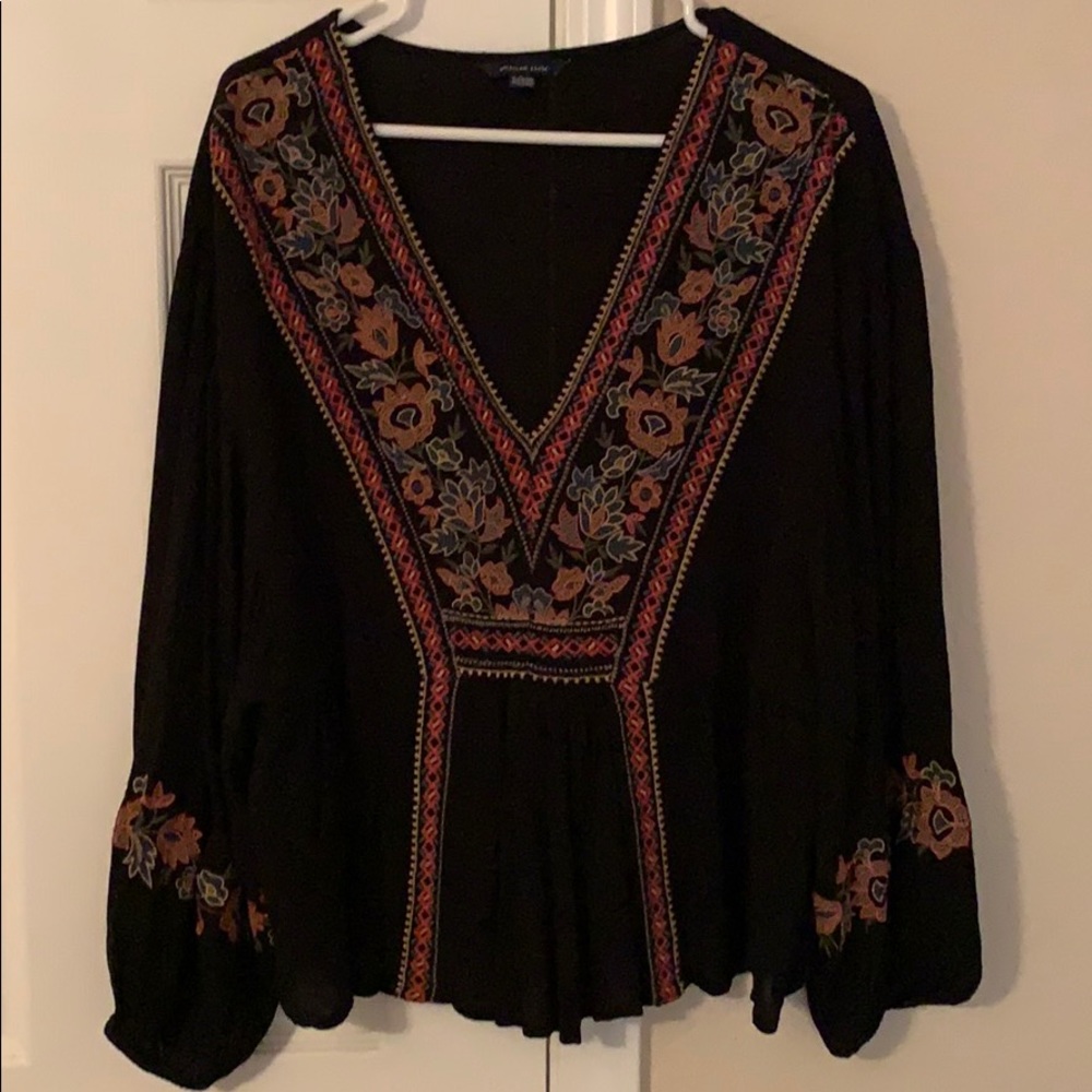 American Eagle Embroidered Top